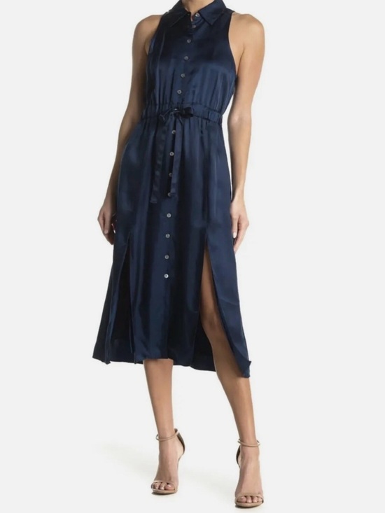 cinq a sept Dresses & Skirts - CINQ A SEPT Joyce Sleeveless Tie Waist Satin Midi
Dress
